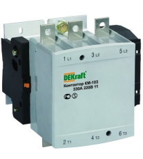 Контактор 330А 380В АС3 1НО+1НЗ КМ-103 | 22161DEK | DEKraft