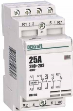 Модульный контактор 2НО+2НЗ 25А 230В МК-103 | 18069DEK | DEKraft