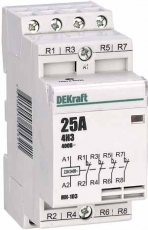 Модульный контактор 4НЗ 25А 230В МК-103 | 18070DEK | DEKraft