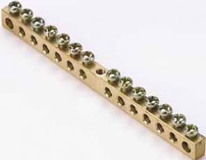 Шина нулевая 14 групп/крепеж по центру, сеч. 6x9 | 32003DEK | DEKraft