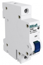 Лампа сигнальная на DIN-рейку 1P Цвет:СИНИЙ LED Л | 18006DEK | DEKraft