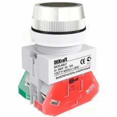 Выкл. кноп. ABLF 30 мм Цвет:ЧЕРНЫЙ 220В ВK-30 | 25042DEK | DEKraft