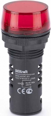 Лампа комм. ADDS 22 мм LED кр. 220В AC/DC ЛK-22 | 25119DEK | DEKraft