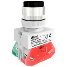 Выкл. кноп. с фикс. ABFP 22 мм черн. 220В ВK-22 | 25129DEK | DEKraft