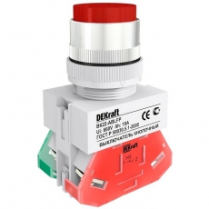 Выкл. кноп. с фикс. ABFP 22 мм кр. 220В ВK-22 | 25132DEK | DEKraft