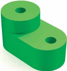 Изолятор угловой для установки нулевой шины | 32255DEK | DEKraft