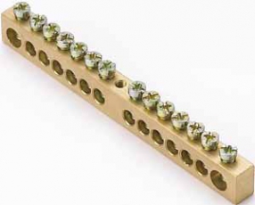 Шина нулевая 14 групп/крепеж по центру, сеч. 8x1 | 32005DEK | DEKraft