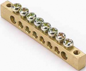 Шина нулевая 8 групп/крепеж по краям, сеч. 6x9 м | 32002DEK | DEKraft