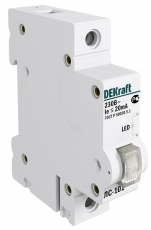 Лампа сигнальная на DIN-рейку 1P Цвет:БЕЛЫЙ LED Л | 18010DEK | DEKraft