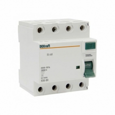 Выключатель дифференциальный (УЗО) УЗО-03 4п 32А 100мА тип AC | 14086DEK | DEKraft