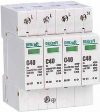 Ограничитель перенапряжений 4P 40кА C 420В ОП-101 | 18018DEK | DEKraft