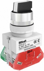 Перекл. на 3 фикс. полож. I-O-II станд. ручка 1НО+1 | 25052DEK | DEKraft