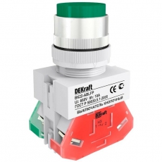 Выкл. кноп. с фикс. ABFP 22 мм зел. 220В ВK-22 | 25131DEK | DEKraft
