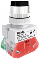 Выкл. кноп. ABLFP 22 мм Цвет:ЧЕРНЫЙ 220В ВK-22 | 25018DEK | DEKraft