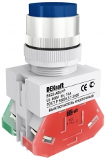 Выкл. кноп. ABLFP 22 мм Цвет:СИНИЙ 220В ВK-22 | 25022DEK | DEKraft