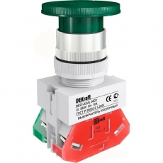 Выкл. кноп. грибок с фикс. AE 22 мм 1НО+1НЗ Цвет:З | 25037DEK | DEKraft