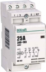 Модульный контактор 3НО+1НЗ 25А 230В МК-103 | 18068DEK | DEKraft