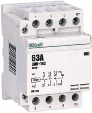 Модульный контактор 3НО+1НЗ 63А 230В МК-103 | 18089DEK | DEKraft