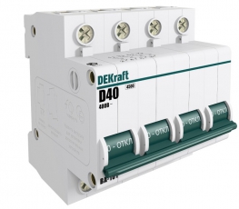 Выключатель автоматический четырехполюсный ВА-101 63А B 4,5кА | 11048DEK | DEKraft