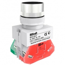 Выкл. кноп. с фикс. ABF 22 мм черн. 220В ВK-22 | 25126DEK | DEKraft