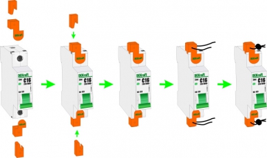 Заглушки клеммные пломбируемые для ВА-103 ком | 18039DEK | DEKraft