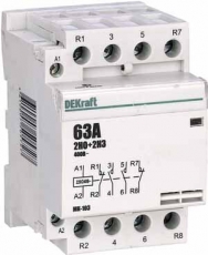 Модульный контактор 2НО+2НЗ 40А 230В МК-103 | 18083DEK | DEKraft