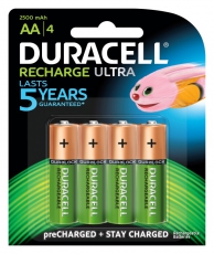 аккумулятор Duracell HR6-4BL 2400mAh/2500mAh предзаряженные | Б0014863 | Duracell