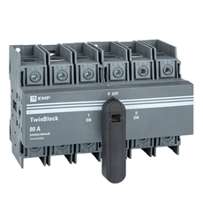 Рубильник 80A 3P реверсивный c рукояткой управления для прямой установки TwinBlock EKF