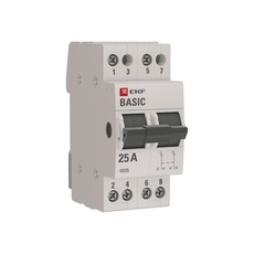 Переключатель трехпозиционный 2P 25А Basic (tps-2-25)