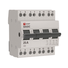 Переключатель трехпозиционный 4P 25А Basic (tps-4-25)
