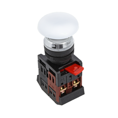 Кнопка AEA-22 Грибок белая NO+NC (pbn-aea-w)