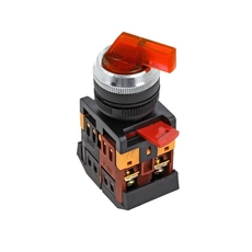 Переключатель ANLC-22 3 полюса красный с подсветкой 220В NO+NC (psw-anlc-3p-r-220)
