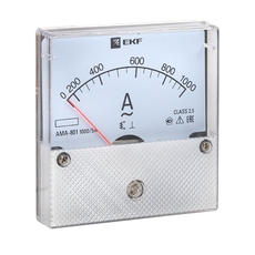 Амперметр AM-A801 аналоговый на панель 80х80 (круглый вырез) 1000А трансформаторное подключение (ama-801-1000)