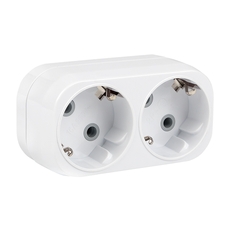 Тройник на 2 розетки с заземлением 16А (ARP16-2)