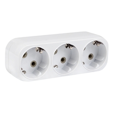 Тройник на 3 гнезда с заземлением 16А (ARP16-3)