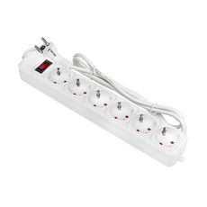 Фильтр сетевой 6x1.8м 10А/2.2кВт с выключателем с заземлением ПВС 3х0.75 Блокбастер PROxima (UFP10-375-6-018)