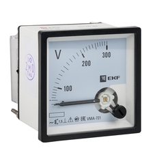 Вольтметр VM-A721 аналоговый на панель 72х72 (квадратный вырез) 300В прямое подключение PROxima