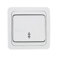 Лондон Выключатель проходной одноклавишный 10А белый