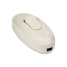 Выключатель проходной на шнур для бра белый 6А (APB6-10)