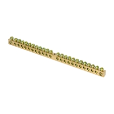 Шина PEN ноль-земля 6х9мм 24 отверстия латунь крепеж по центру PROxima (sn0-63-24)