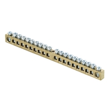 Шина PEN ноль-земля (6x9мм) 20 отв. латунь крепеж по центру розн. стикер EKF