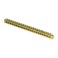 Шина PEN ноль-земля 6х9мм 22 отверстия латунь крепеж по краям PROxima (sn0-63-22-k)