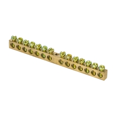 Шина PEN ноль-земля 8х12мм 14 отверстий латунь крепеж по центру розничный стикер PROxima