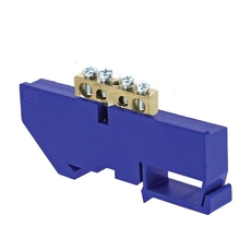 Шина нулевая N 63.04 изолятор на DIN-рейку (латунь)