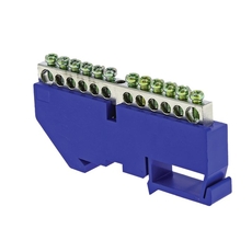 Шина нулевая N 63.12 (DIN изолятор) никель (sn1-63-12-d)