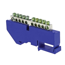 Шина нулевая PE 63.8 (DIN изолятор) (sn1-63-10-d)