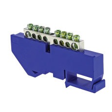 Шина нулевая N 63.08 (DIN изолятор) никель