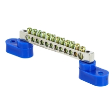 Шина нулевая N 63.12 (2 изолятора стойка) никель (sn1-63-12-2)