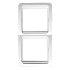 Лондон Рамка 2 поста вертикальная белая