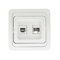 Лондон Розетка RJ45+Phone белая (EEK00-135-10)